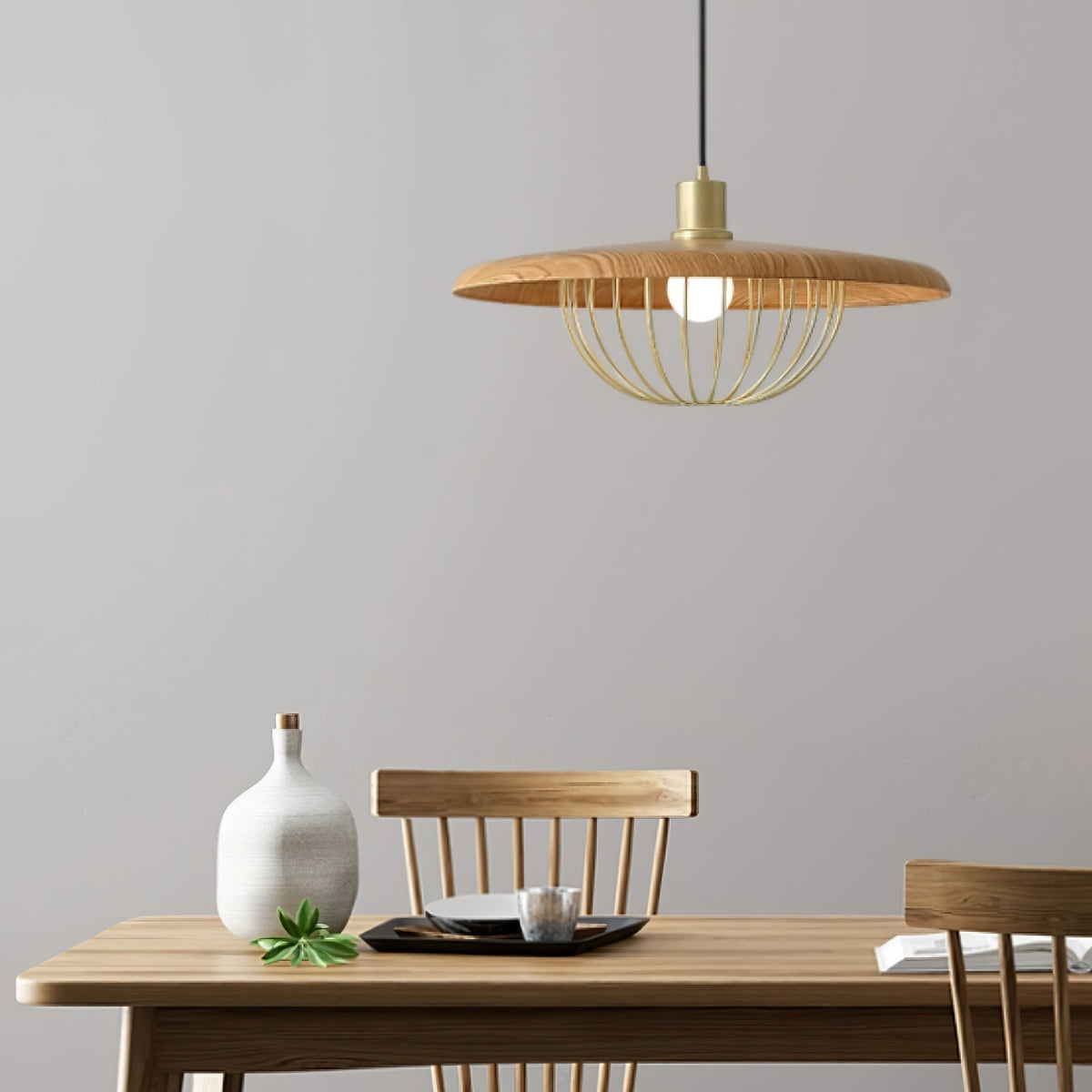 Suspension Allegro en bois et fer – vue 64