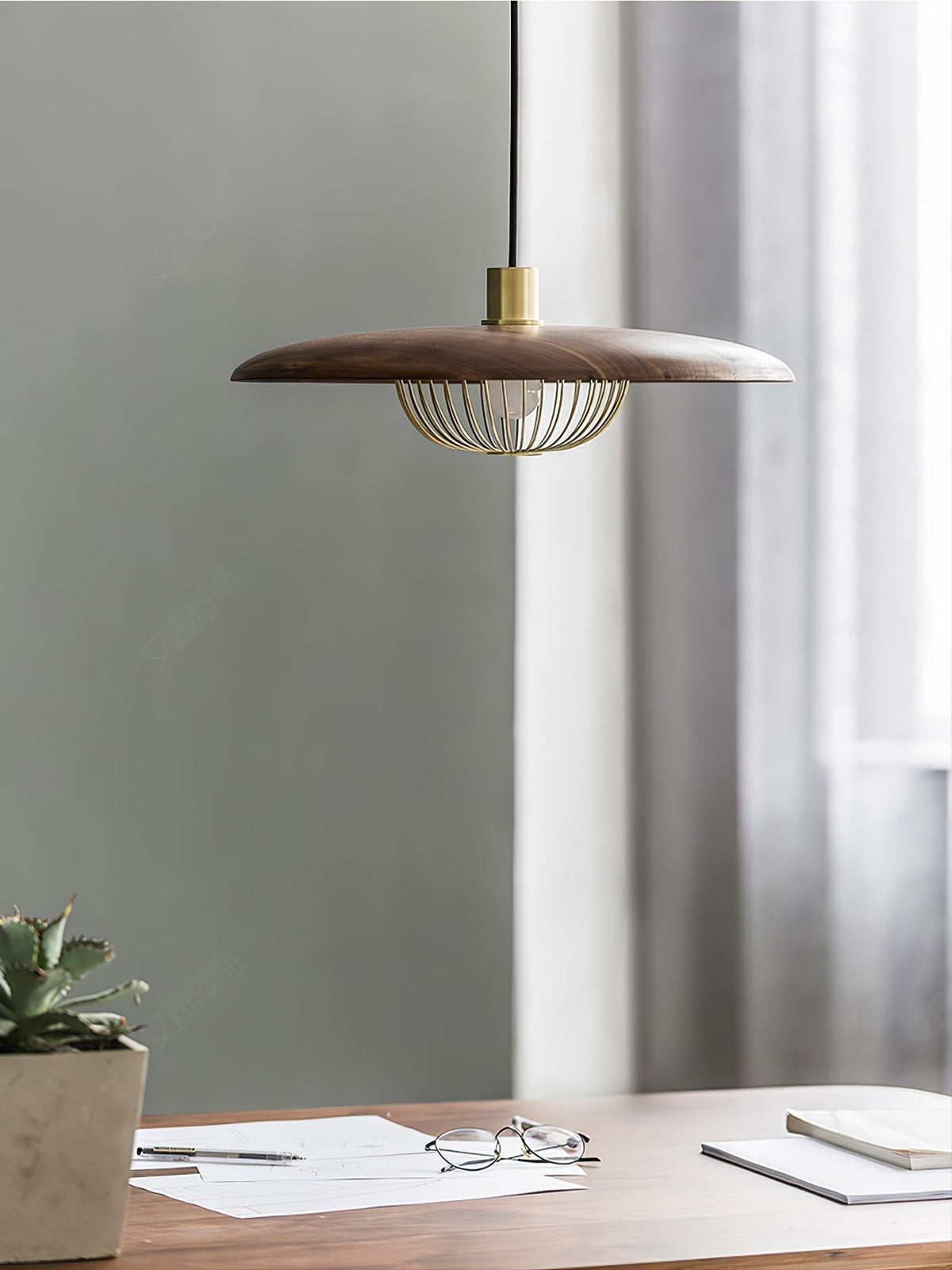 Suspension Allegro en bois et fer – vue 46