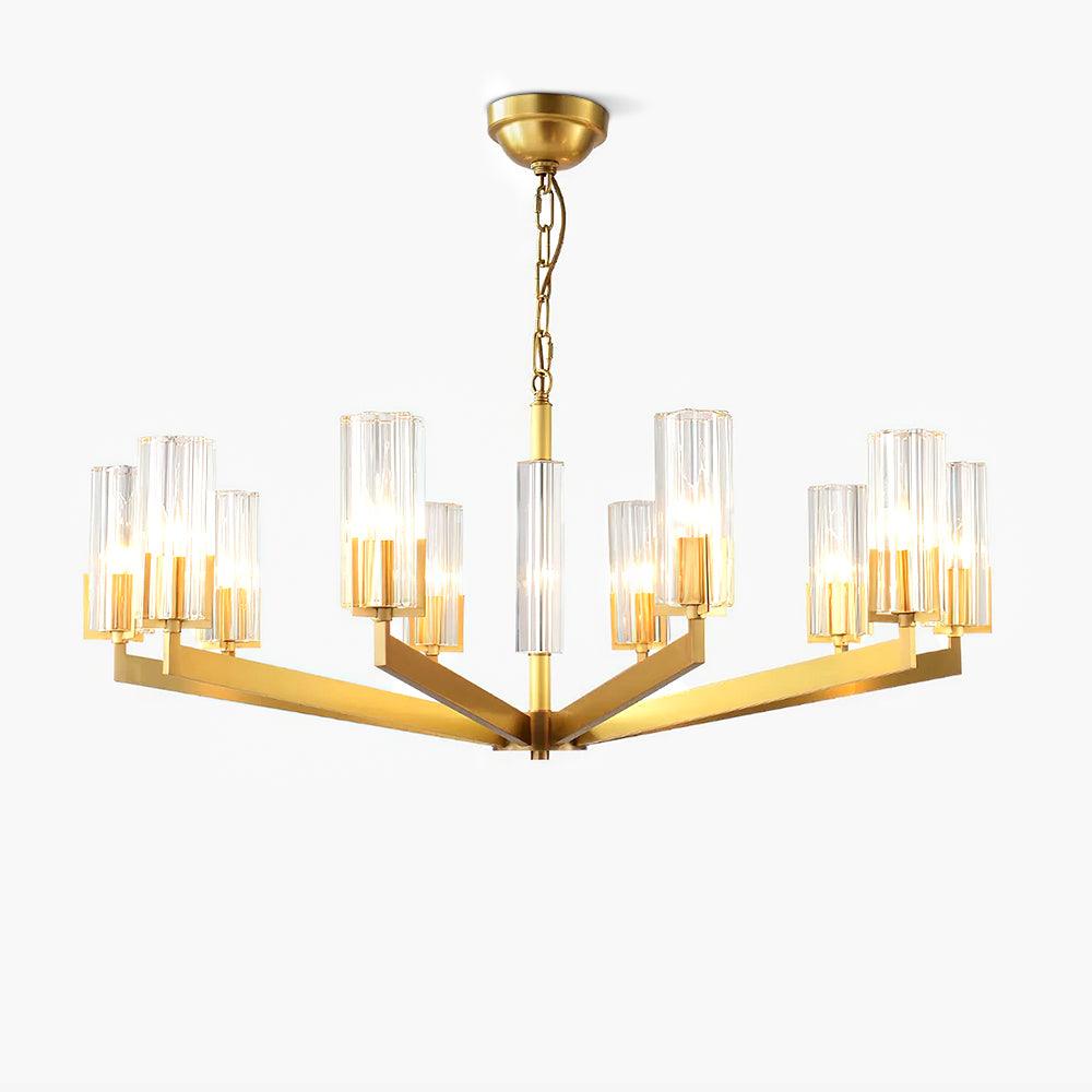 Lustre Source en verre et laiton – vue 20