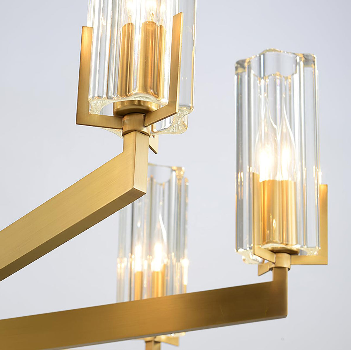 Lustre Source en verre et laiton – vue 13