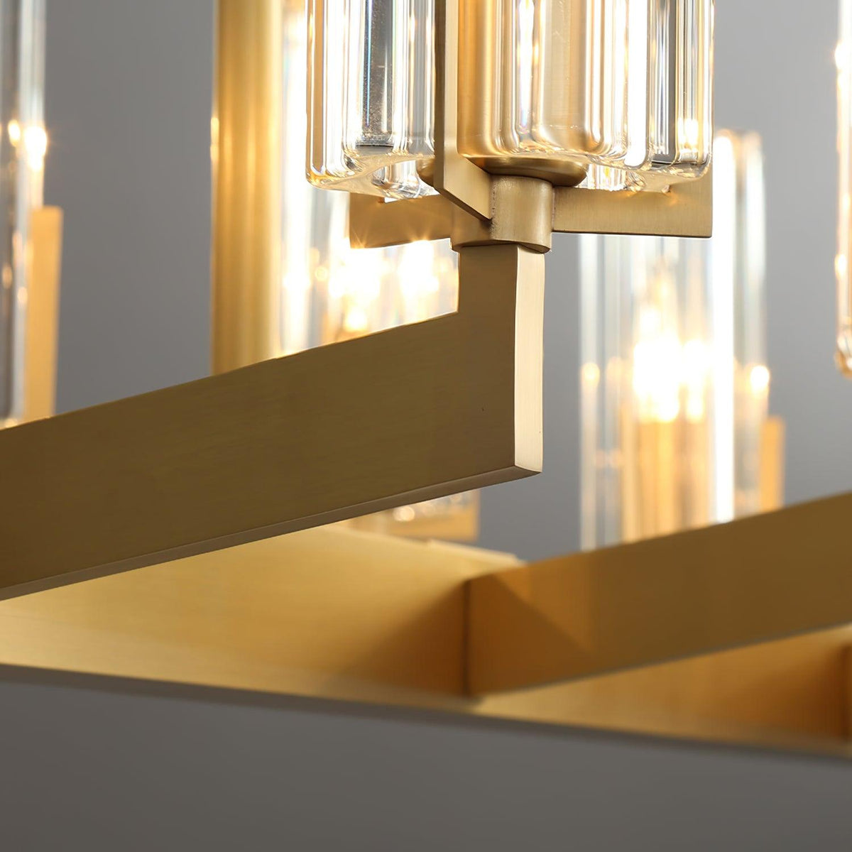 Lustre Source en verre et laiton – vue 11
