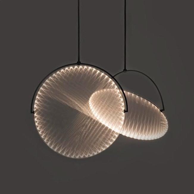 Suspension Hélios en tissu et métal – vue 12