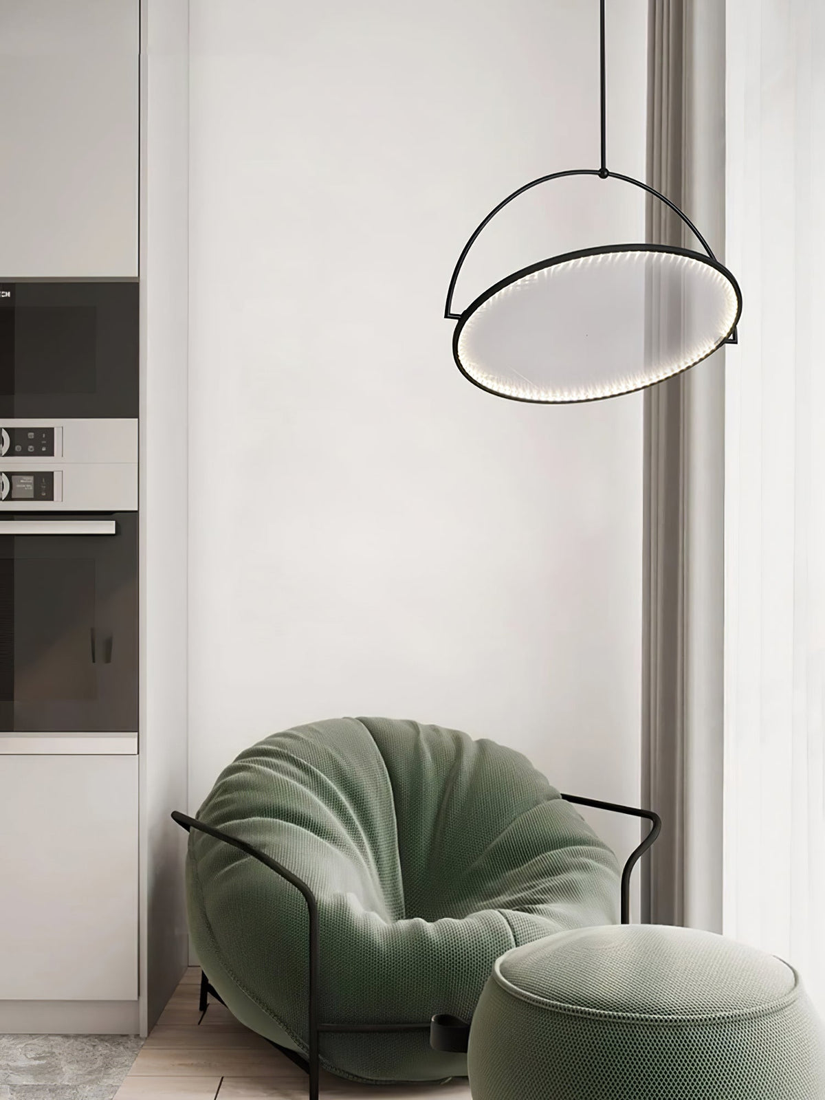 Suspension Hélios en tissu et métal – vue 17