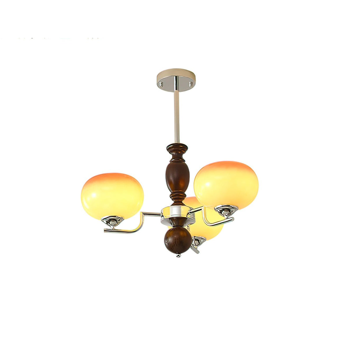 Lustre Galaxie en verre et bois – vue 22