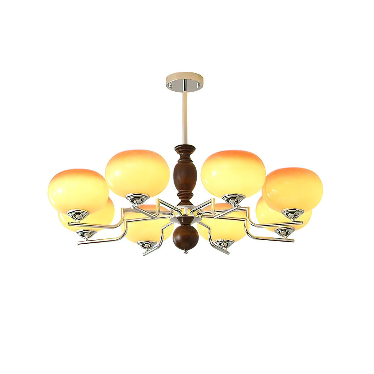 Lustre Galaxie en verre et bois – vue 20