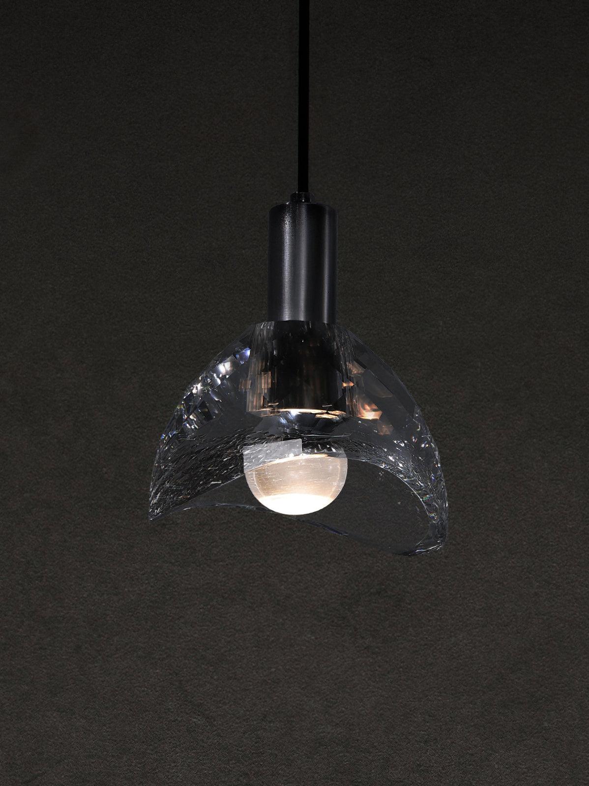 Suspension Gerbe en verre et cuivre – vue 6