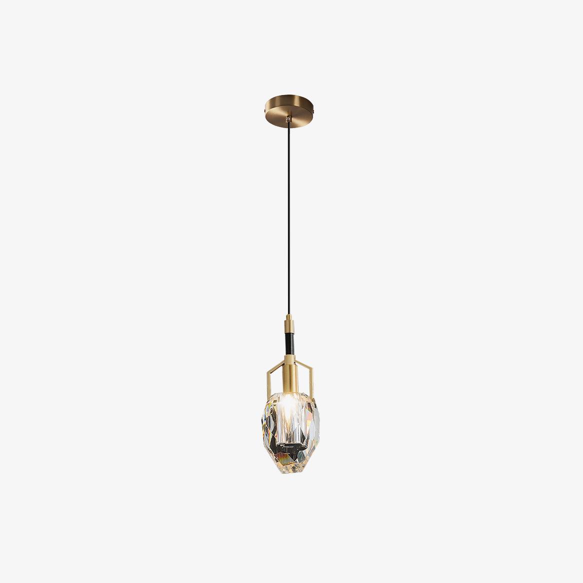 Suspension Léda en cristal et laiton – vue 12