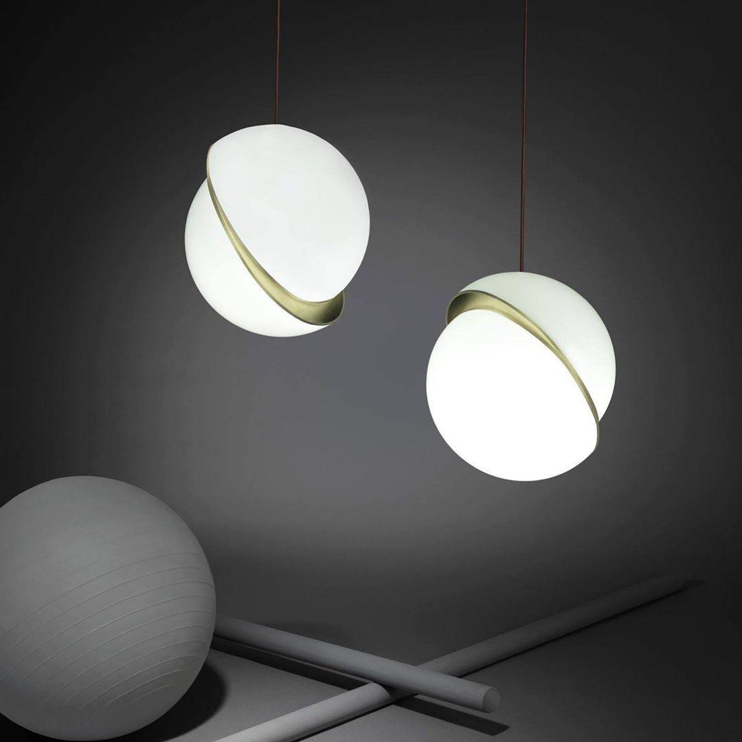 Suspension Amarre en verre et laiton – vue 8