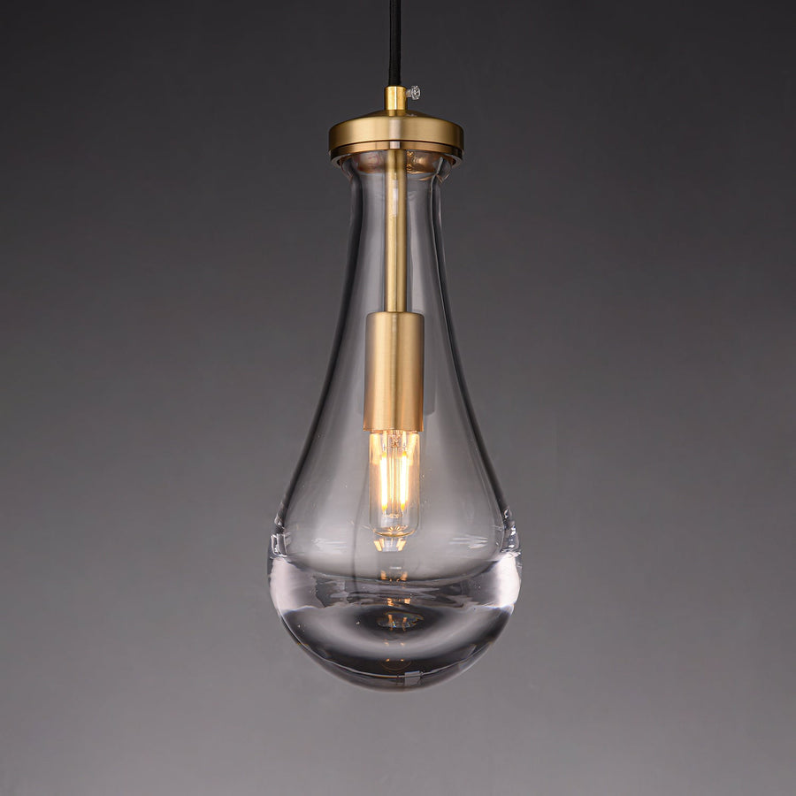 Suspension Crépuscule en verre et laiton – vue 4
