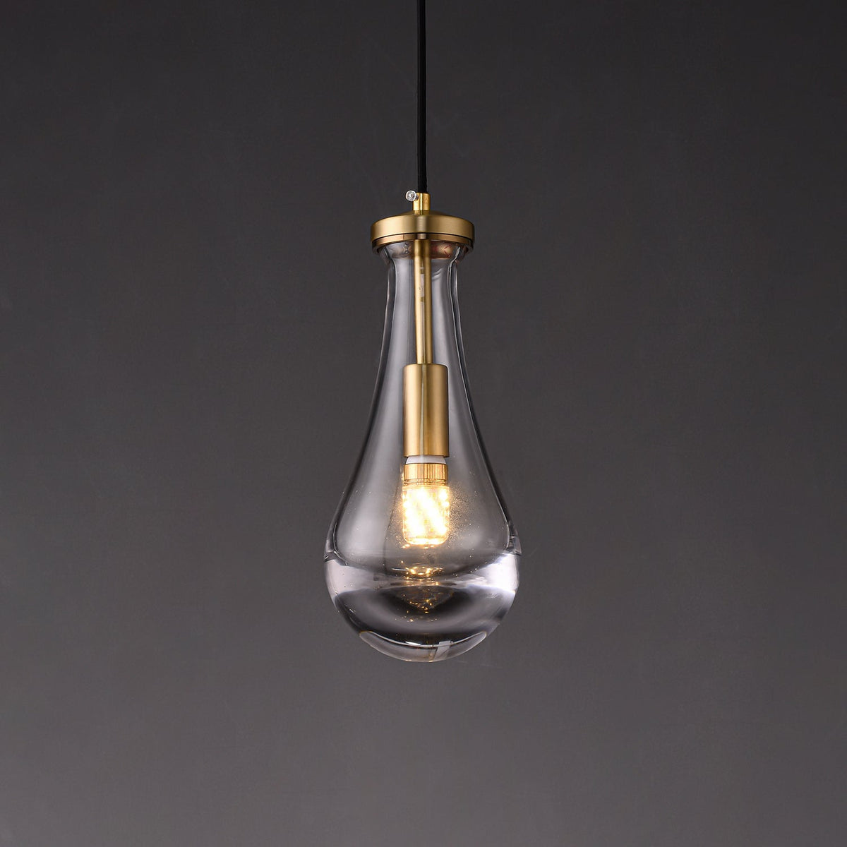 Suspension Crépuscule en verre et laiton – vue 6