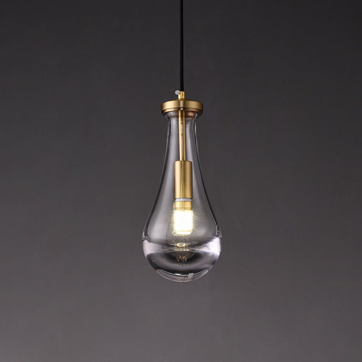 Suspension Crépuscule en verre et laiton – vue 7