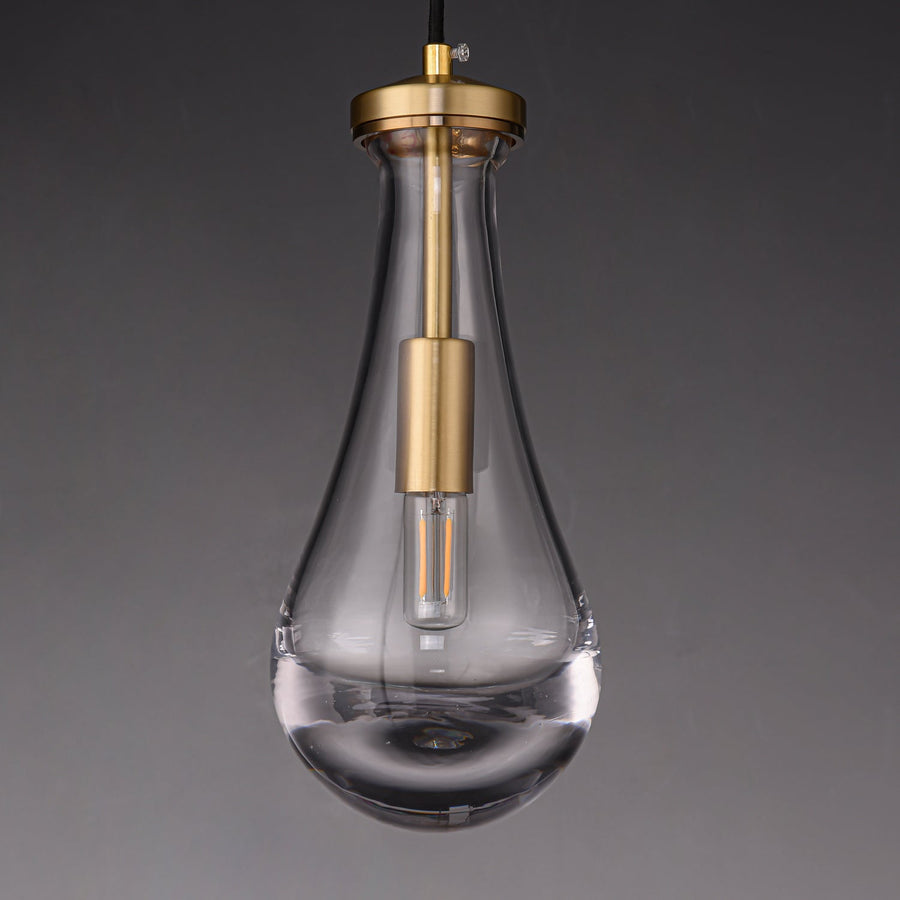 Suspension Crépuscule en verre et laiton – vue 3
