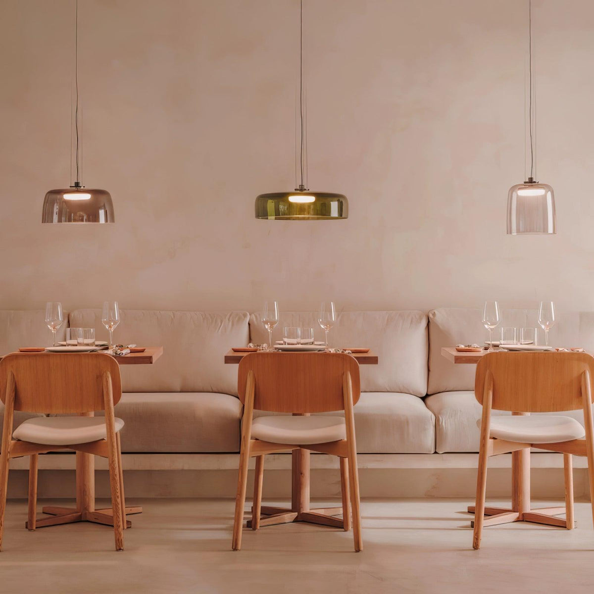 Suspension Balustre en verre et métal – vue 77