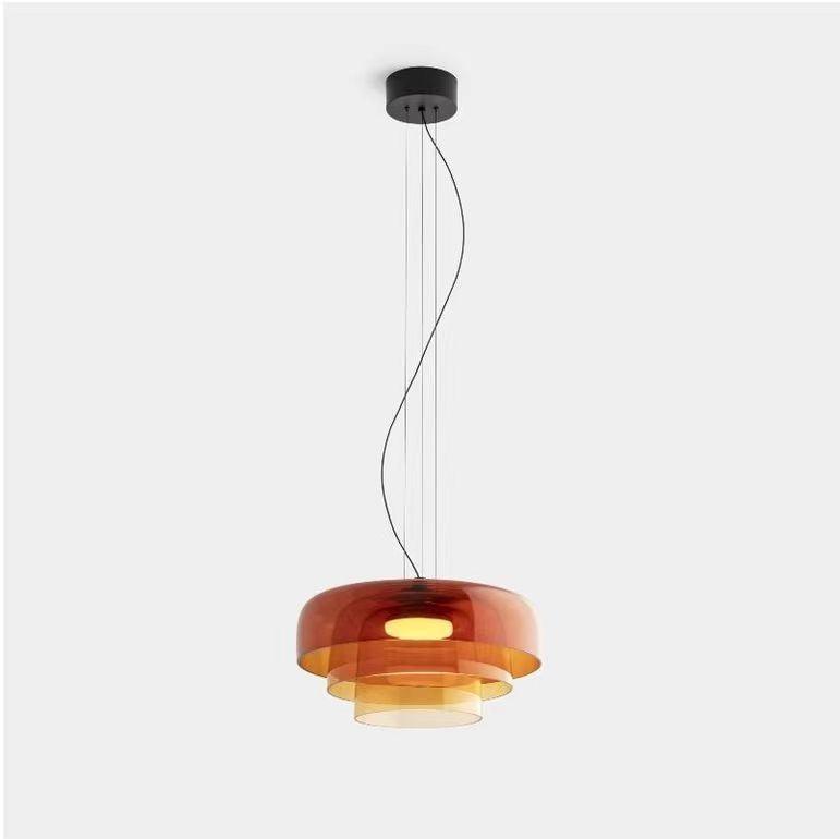 Suspension Balustre en verre et métal – vue 47