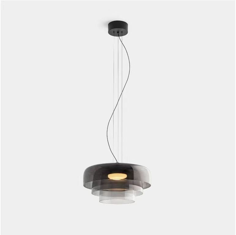 Suspension Balustre en verre et métal – vue 50