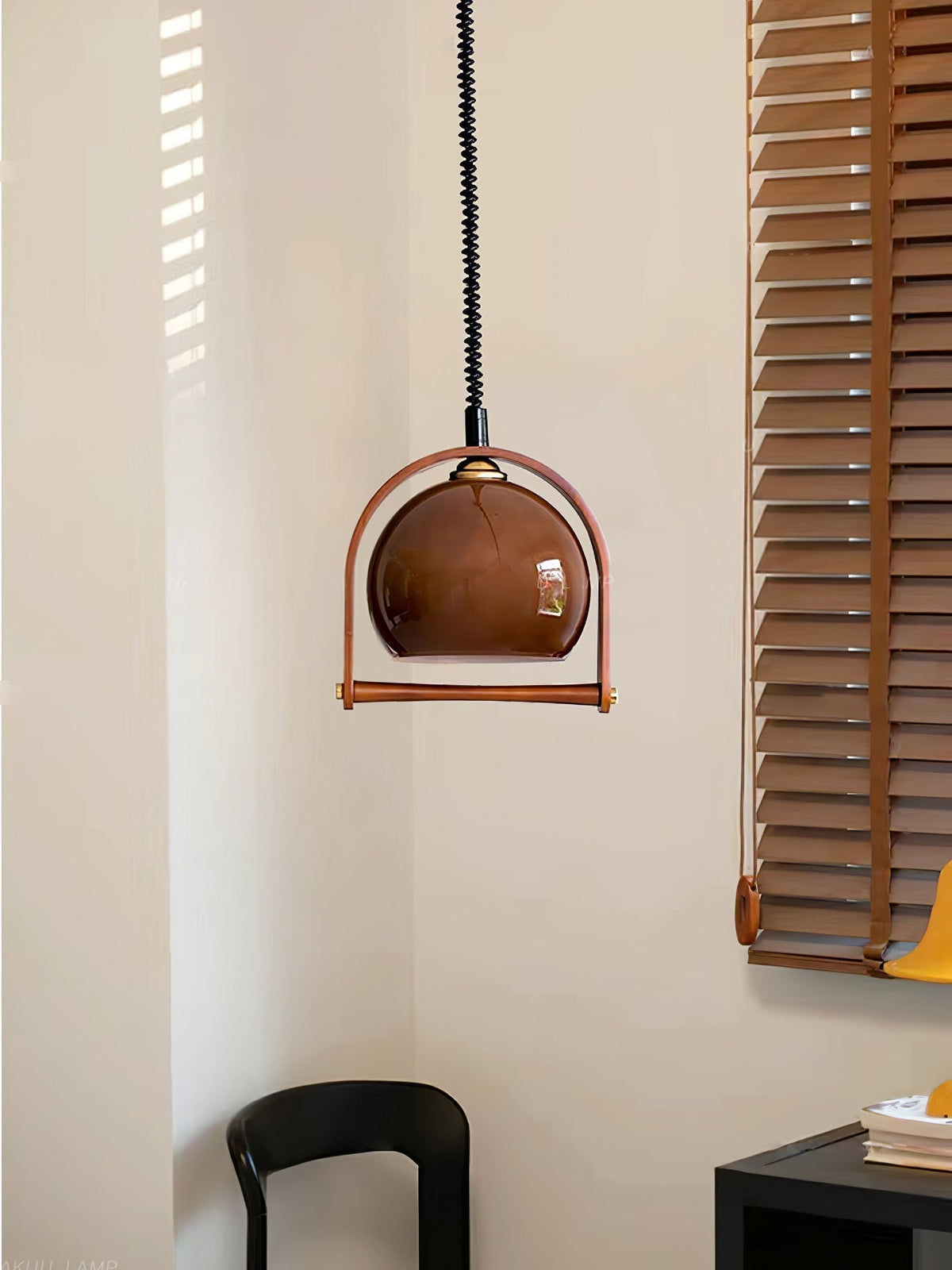 Suspension Orme en verre et bois – vue 19
