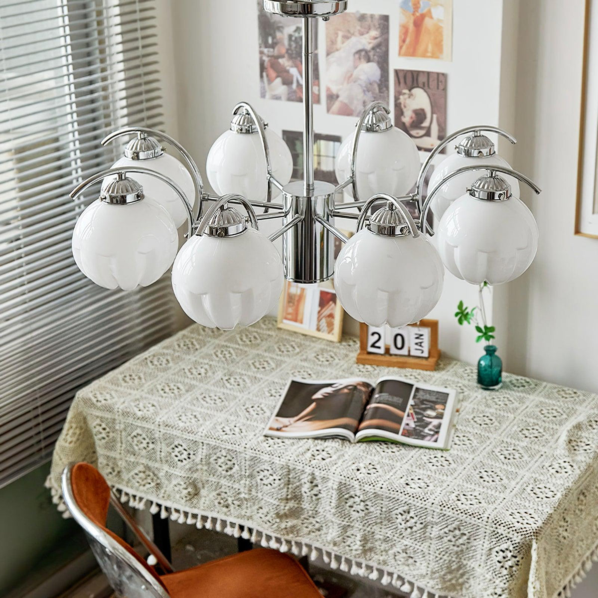 Lustre Boussole en verre et laiton – vue 34