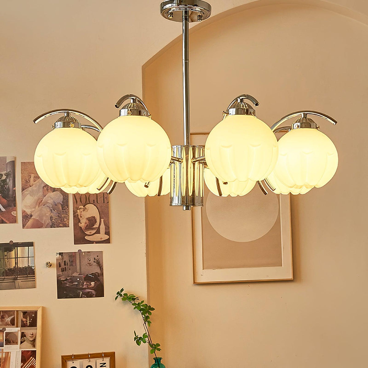Lustre Boussole en verre et laiton – vue 35