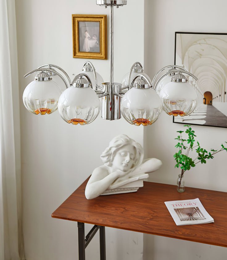Lustre Boussole en verre et laiton – vue 18
