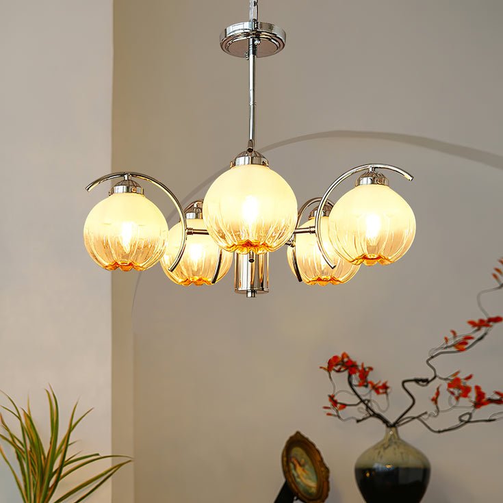 Lustre Boussole en verre et laiton – vue 15
