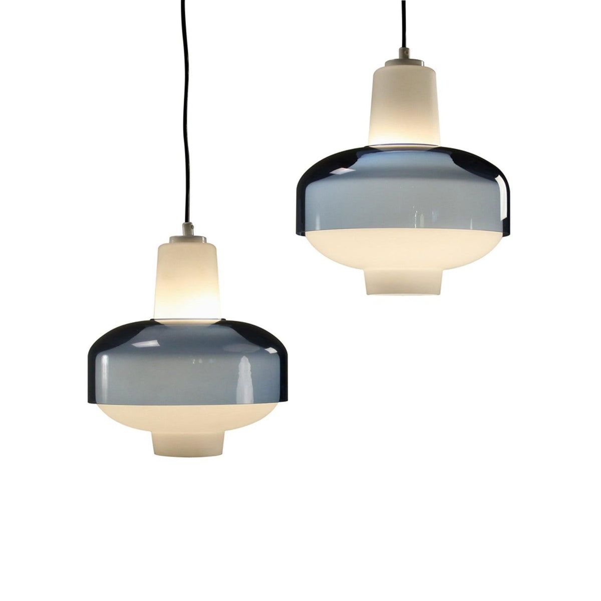 Suspension Lavande en verre et fer – vue 2