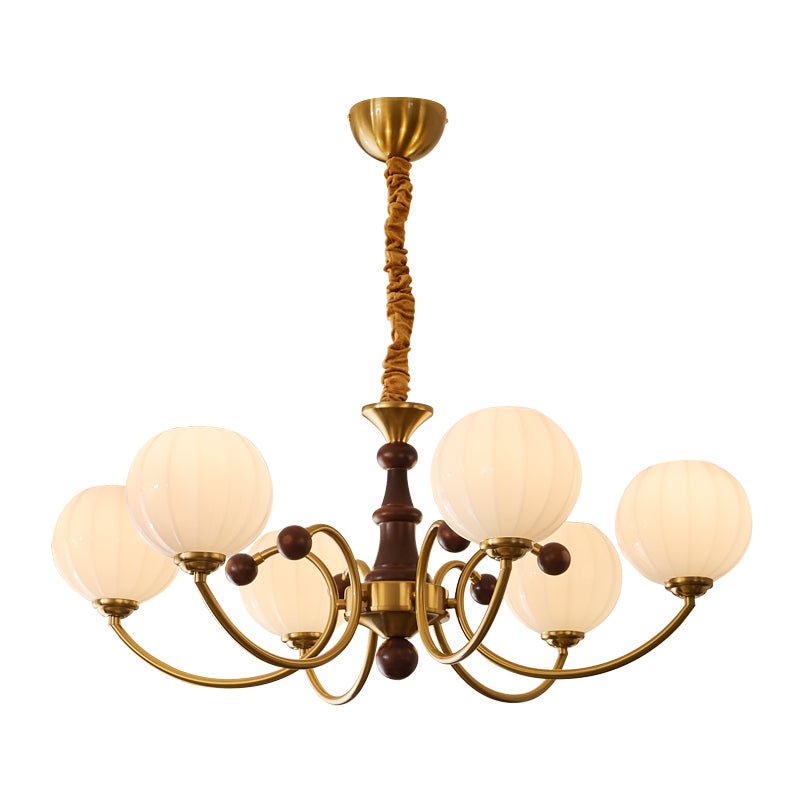 Lustre Malachite en bois et verre – vue 22