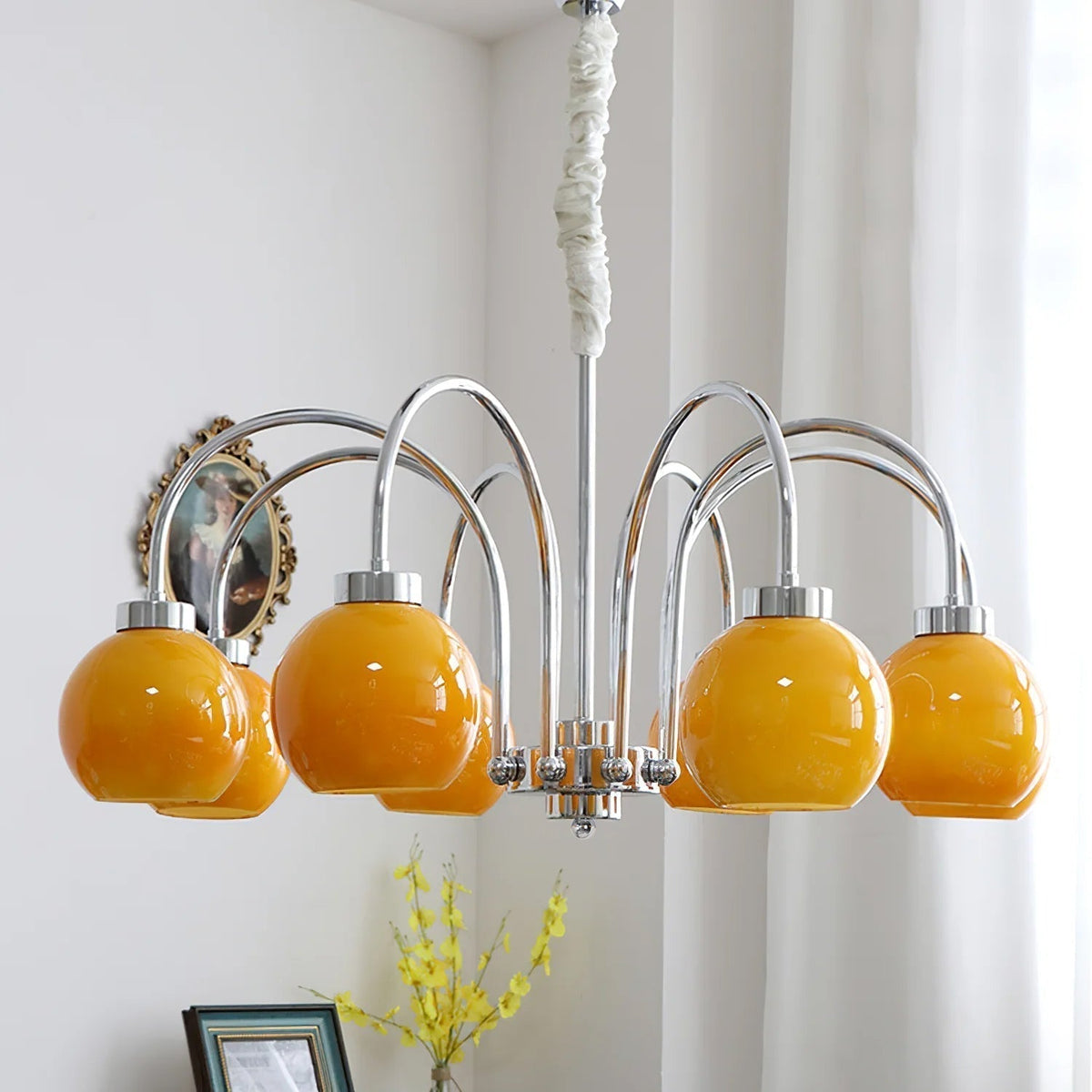 Lustre Oréade en verre et métal – vue 40