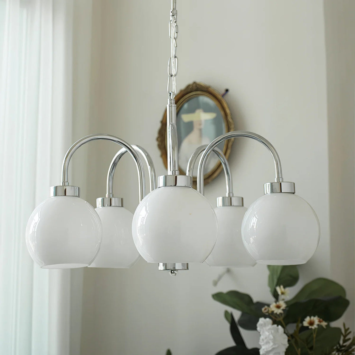 Lustre Oréade en verre et métal – vue 49