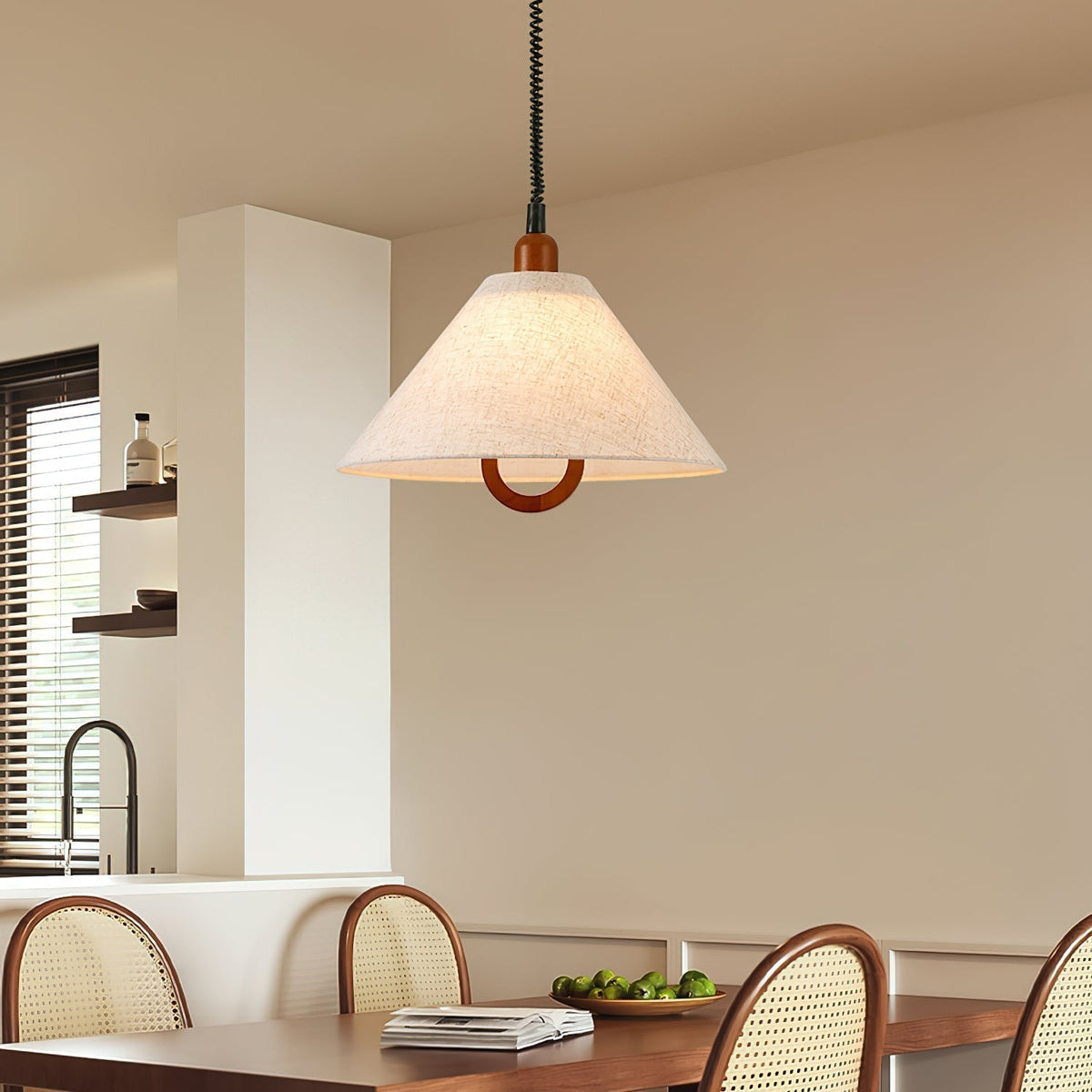 Suspension Lucerne en bois et tissu – vue 13