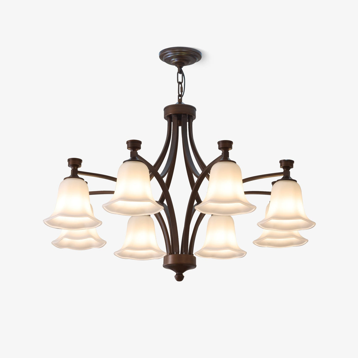 Lustre Épinette en verre et métal – vue 3