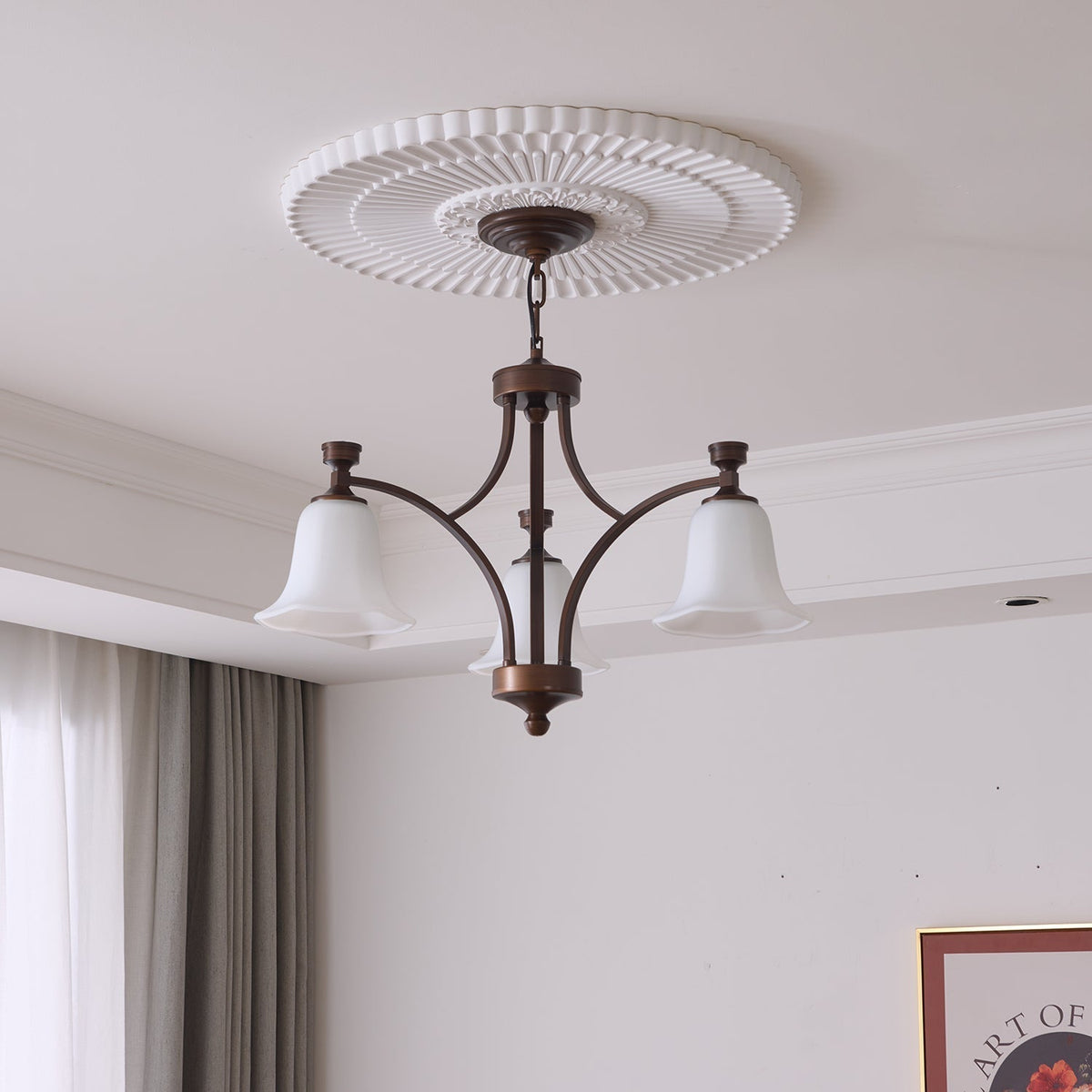 Lustre Épinette en verre et métal – vue 11