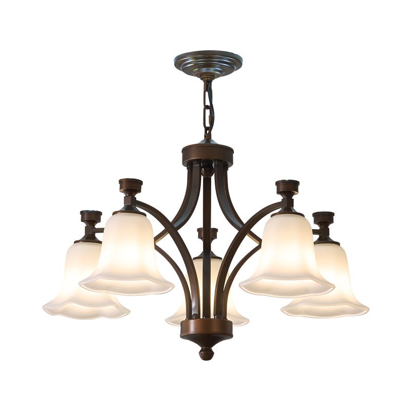 Lustre Épinette en verre et métal – vue 2