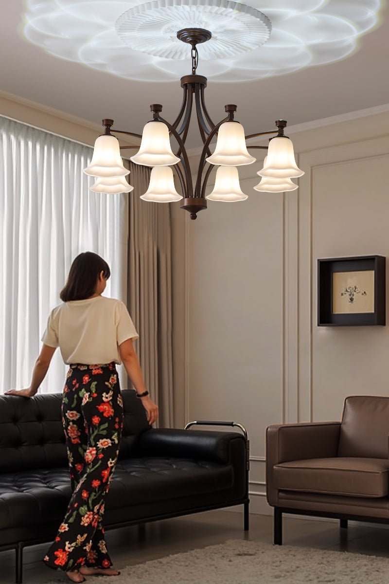 Lustre Épinette en verre et métal – vue 22