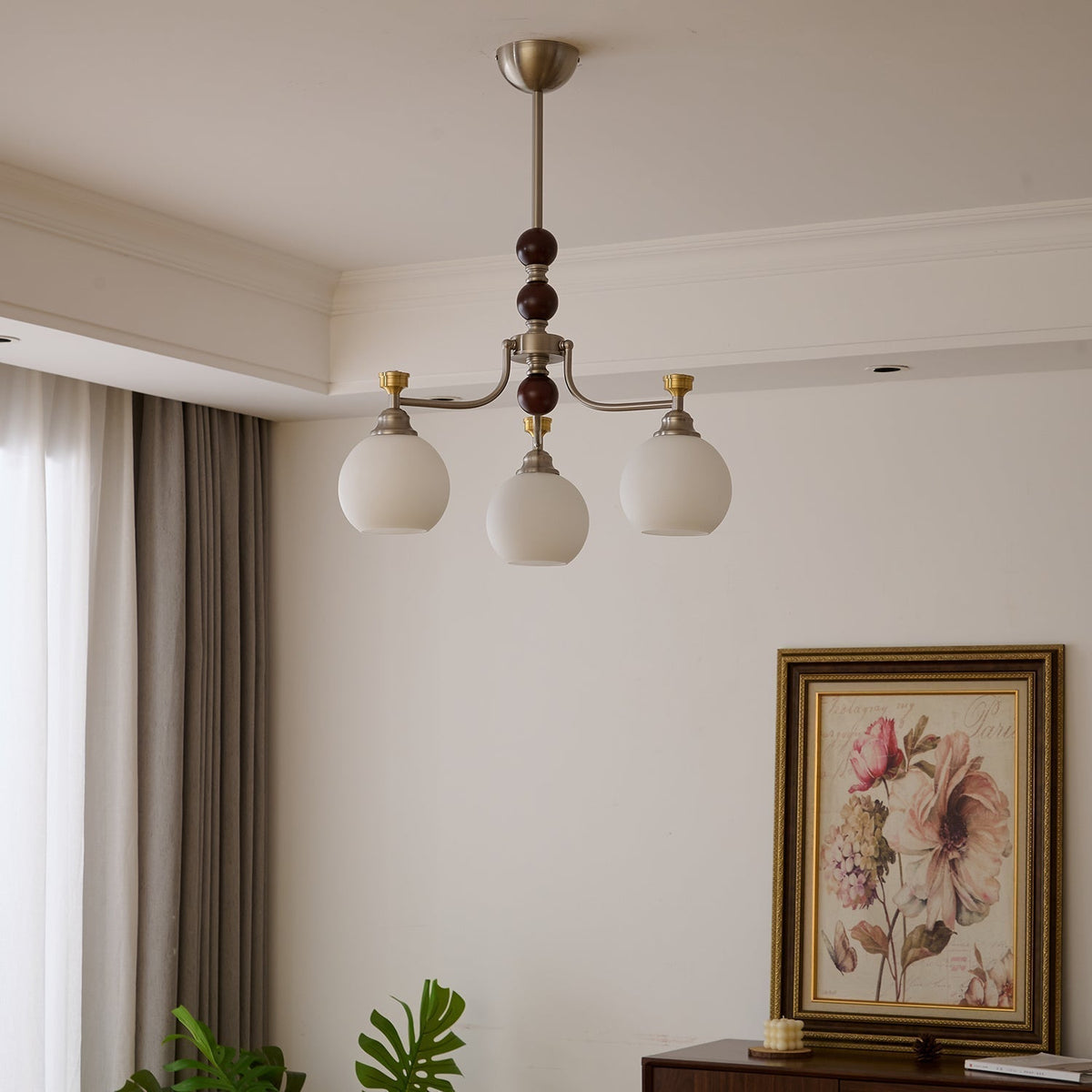 Lustre Honfleur en verre et bois – vue 41
