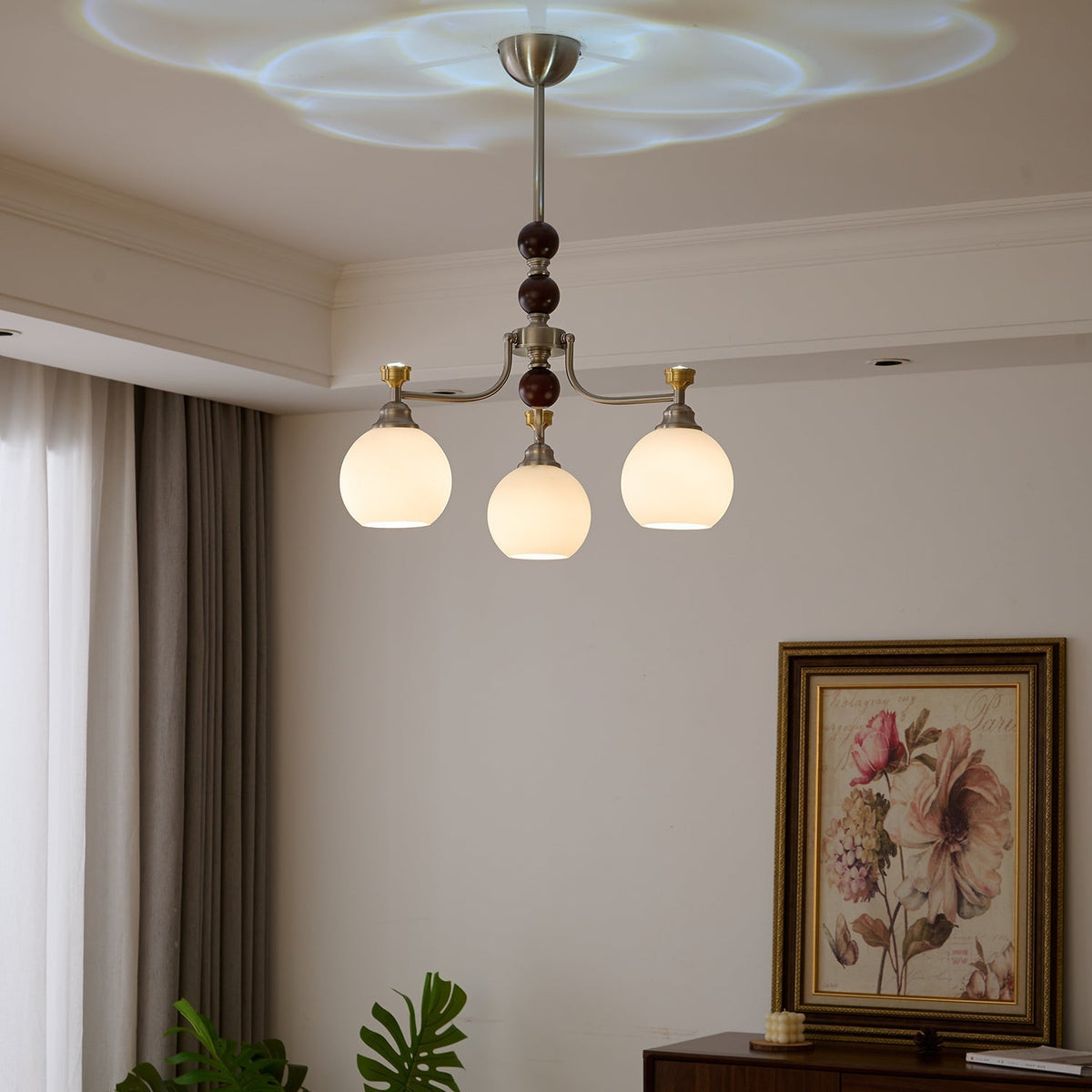 Lustre Honfleur en verre et bois – vue 42
