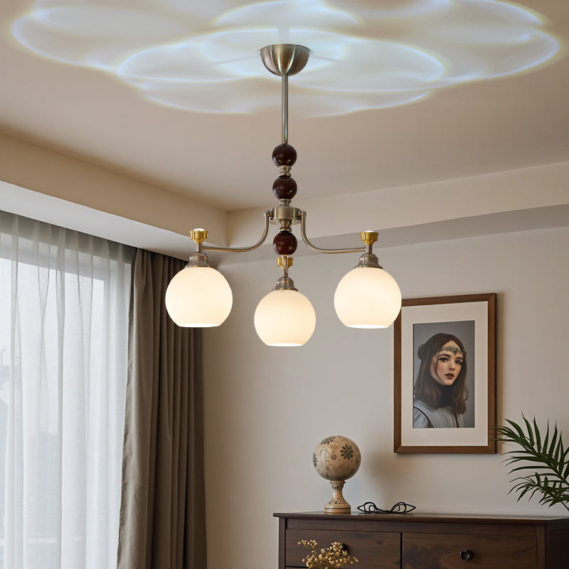 Lustre Honfleur en verre et bois – vue 43