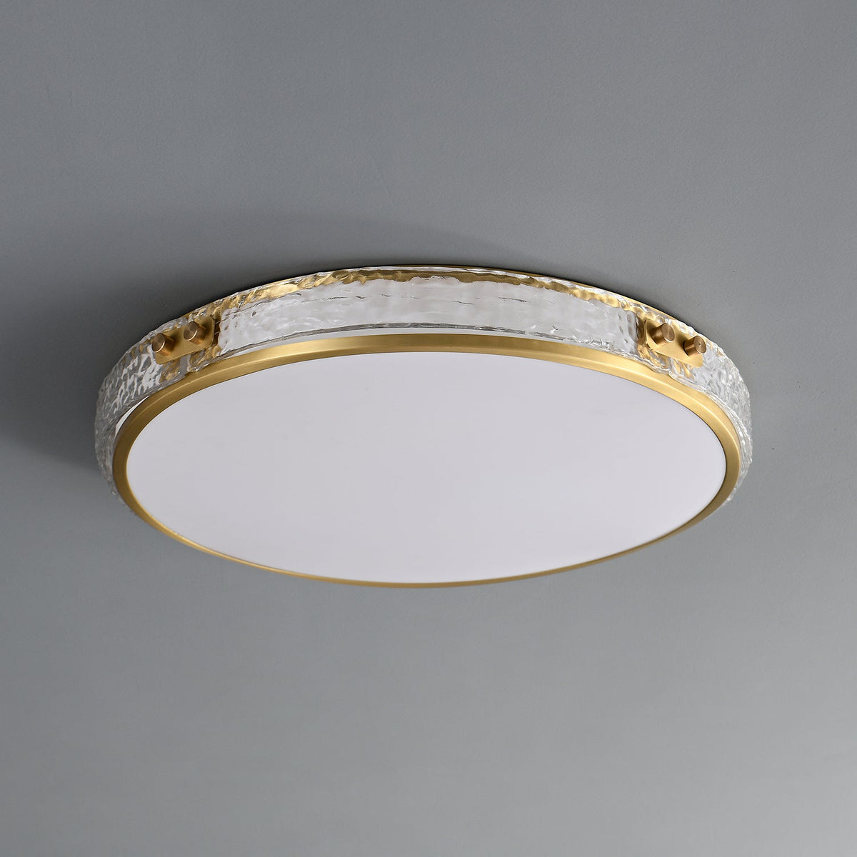 Plafonnier Reinette en verre et laiton – vue 12