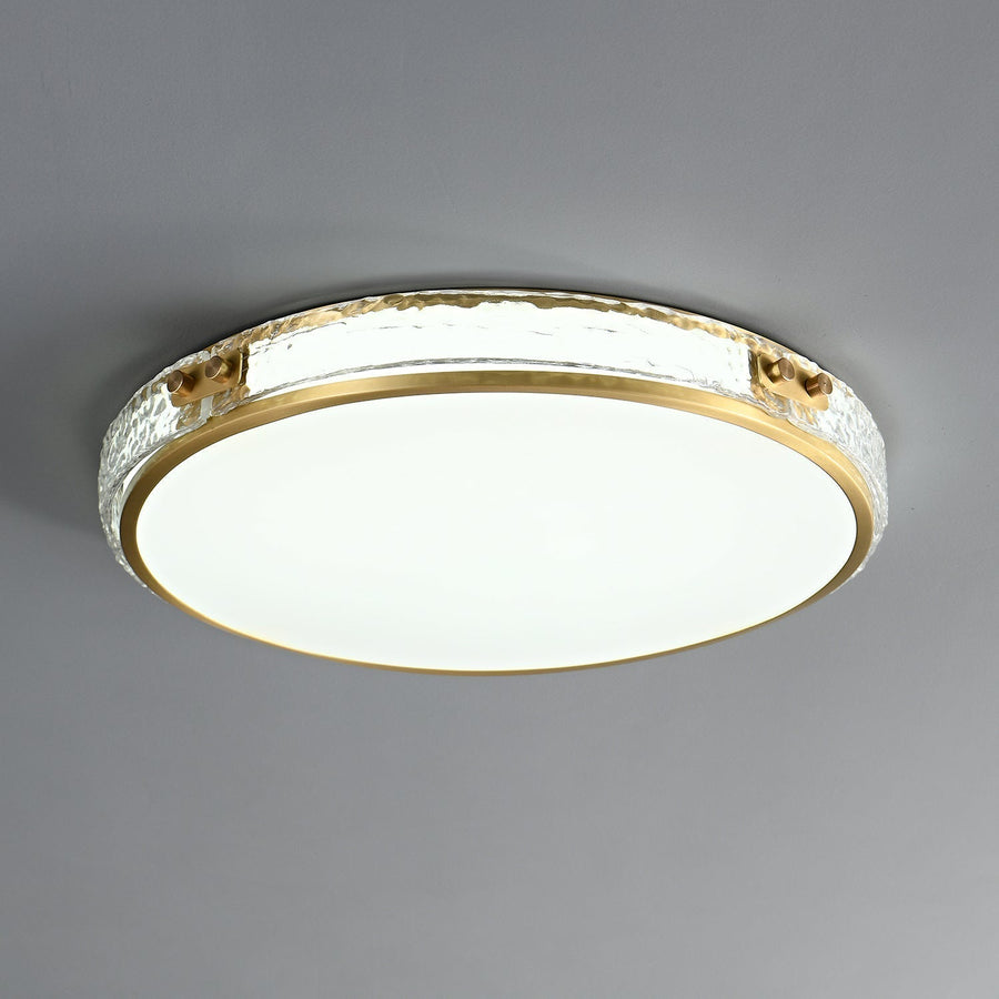 Plafonnier Reinette en verre et laiton – vue 2