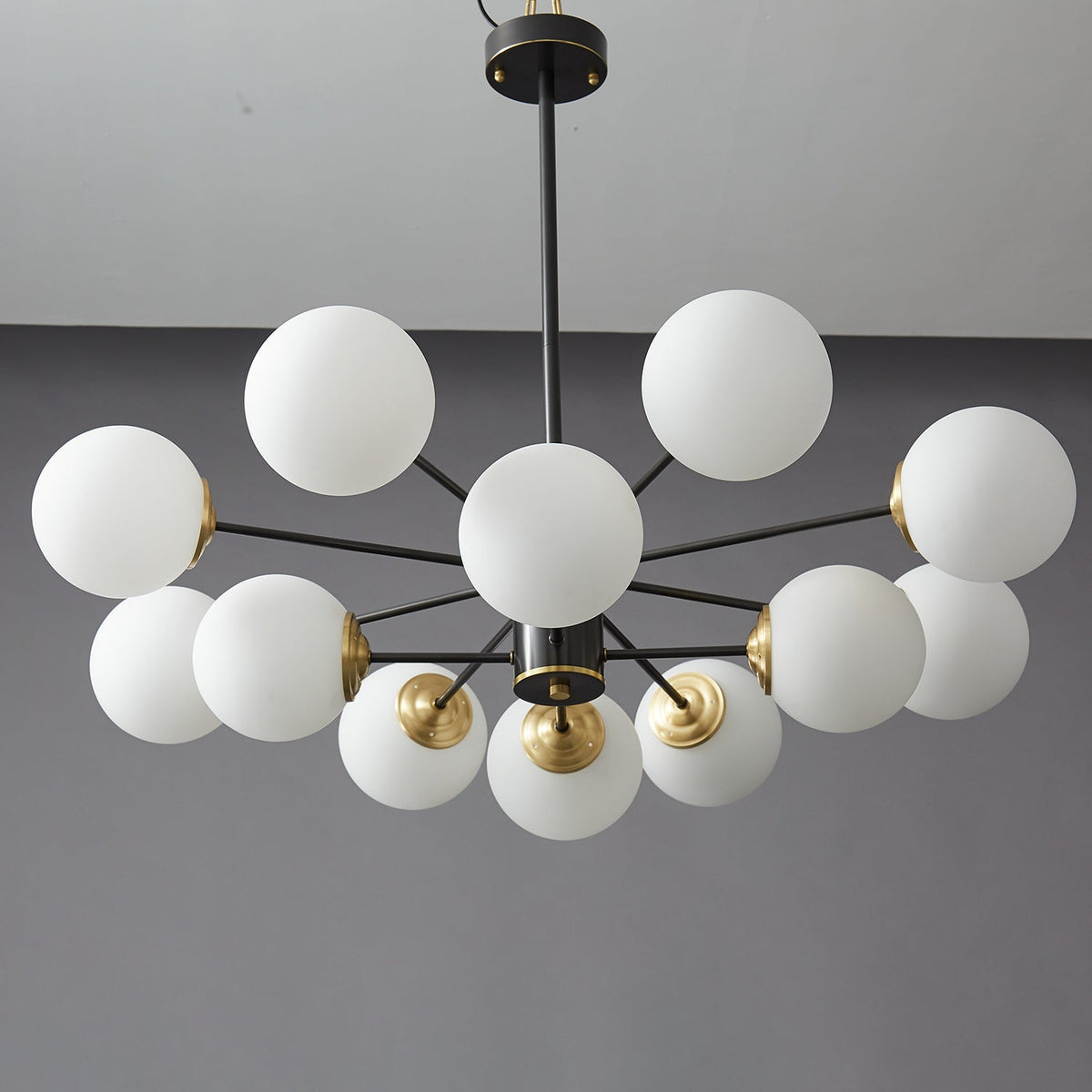 Lustre Sylphe en verre et laiton – vue 32