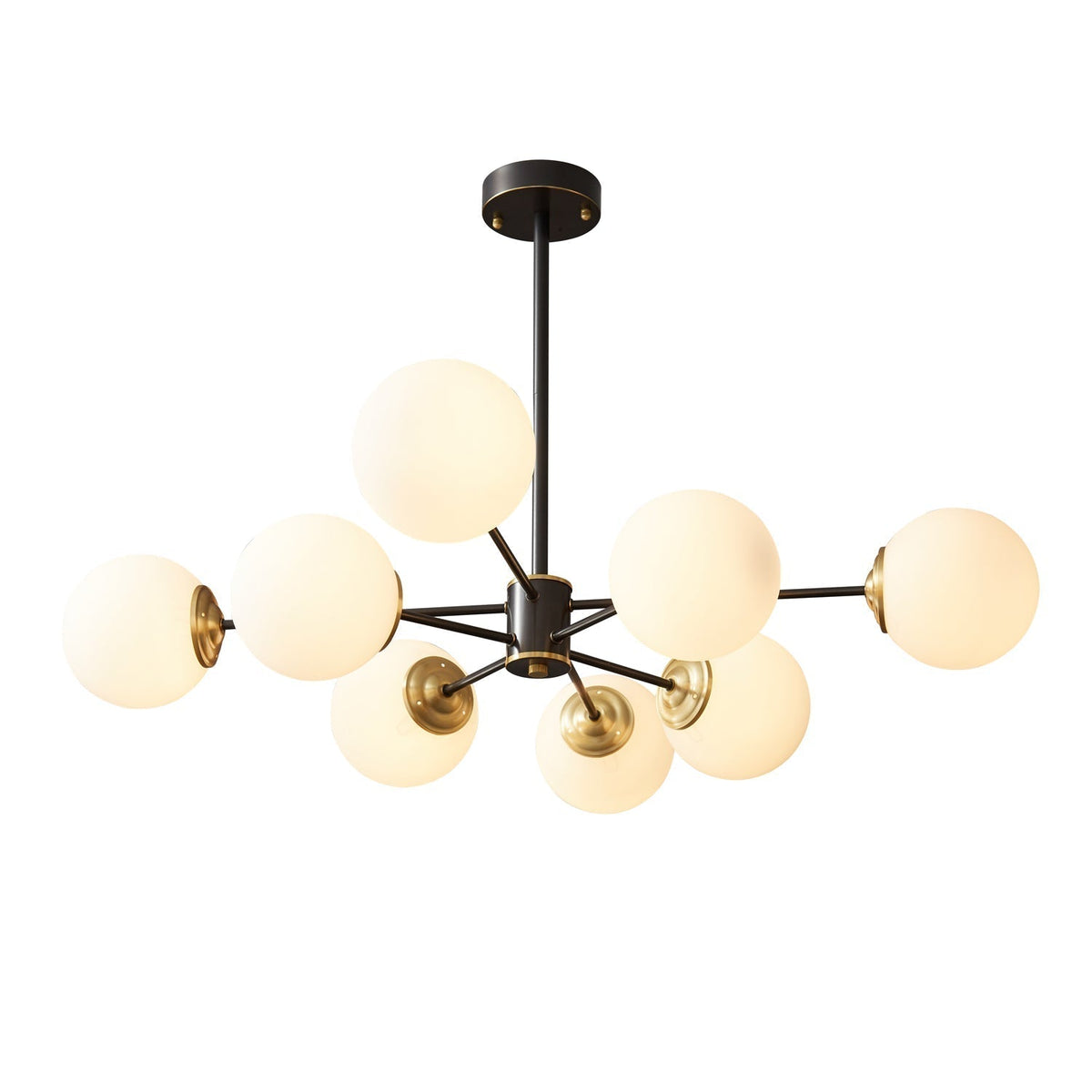 Lustre Sylphe en verre et laiton – vue 15