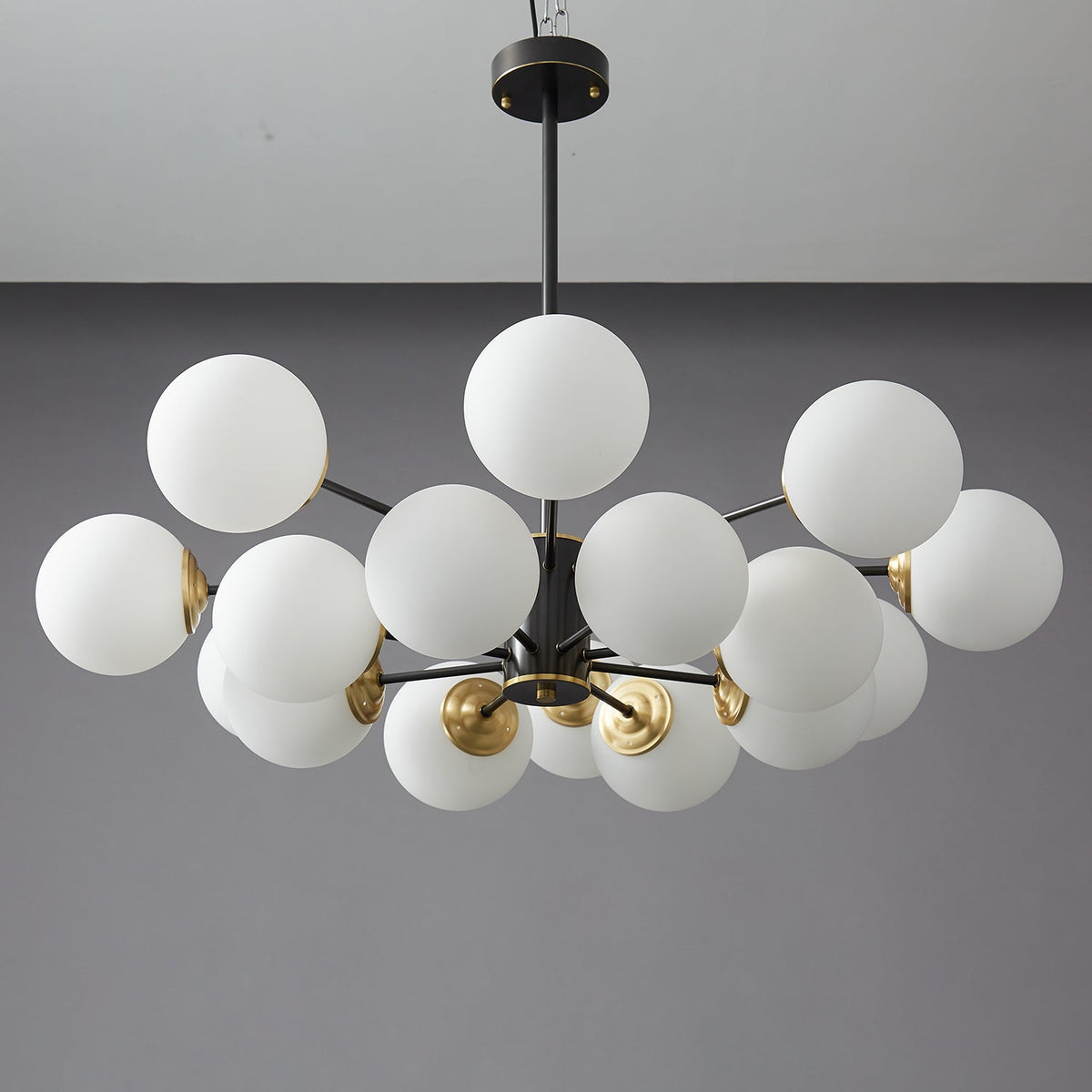 Lustre Sylphe en verre et laiton – vue 29