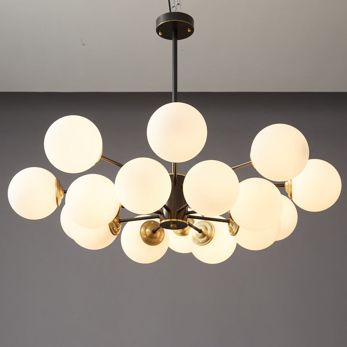 Lustre Sylphe en verre et laiton – vue 30