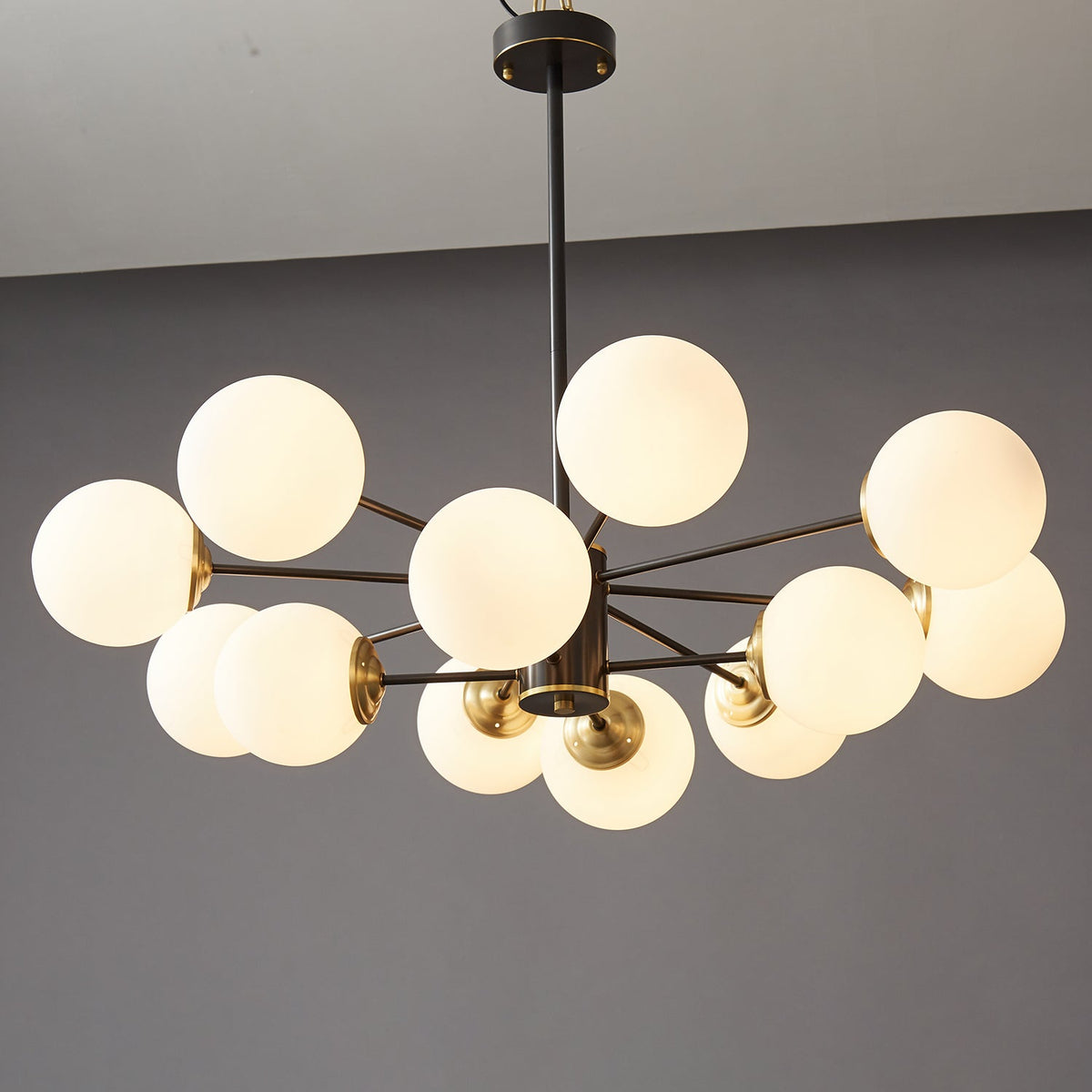 Lustre Sylphe en verre et laiton – vue 34