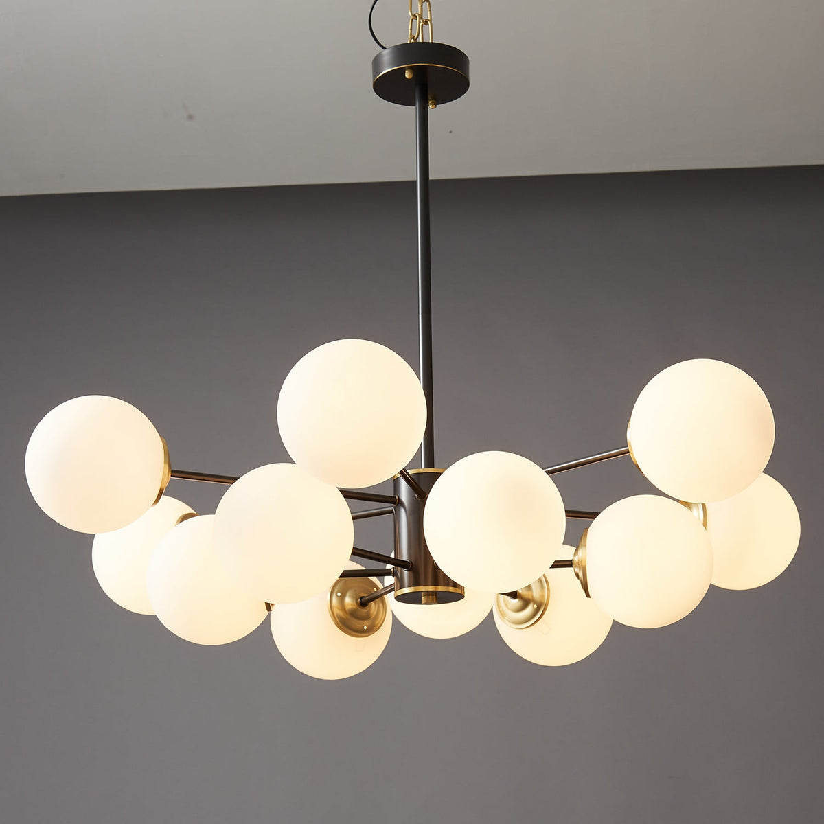 Lustre Sylphe en verre et laiton – vue 31