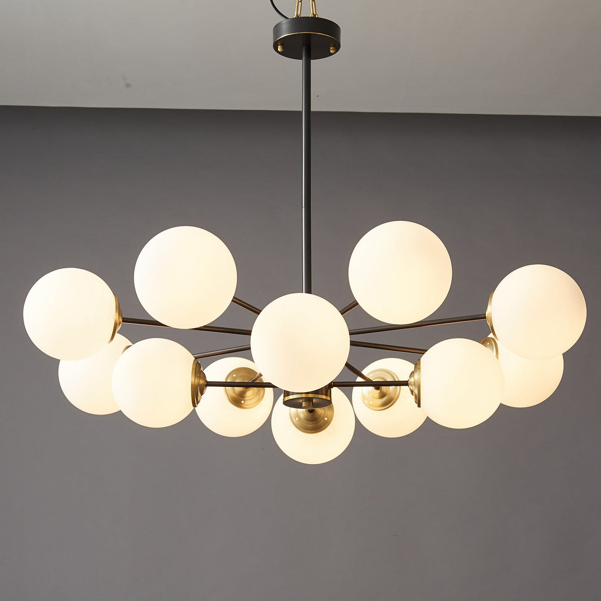 Lustre Sylphe en verre et laiton – vue 27