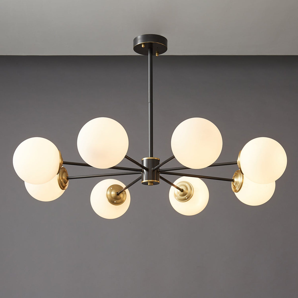 Lustre Sylphe en verre et laiton – vue 36
