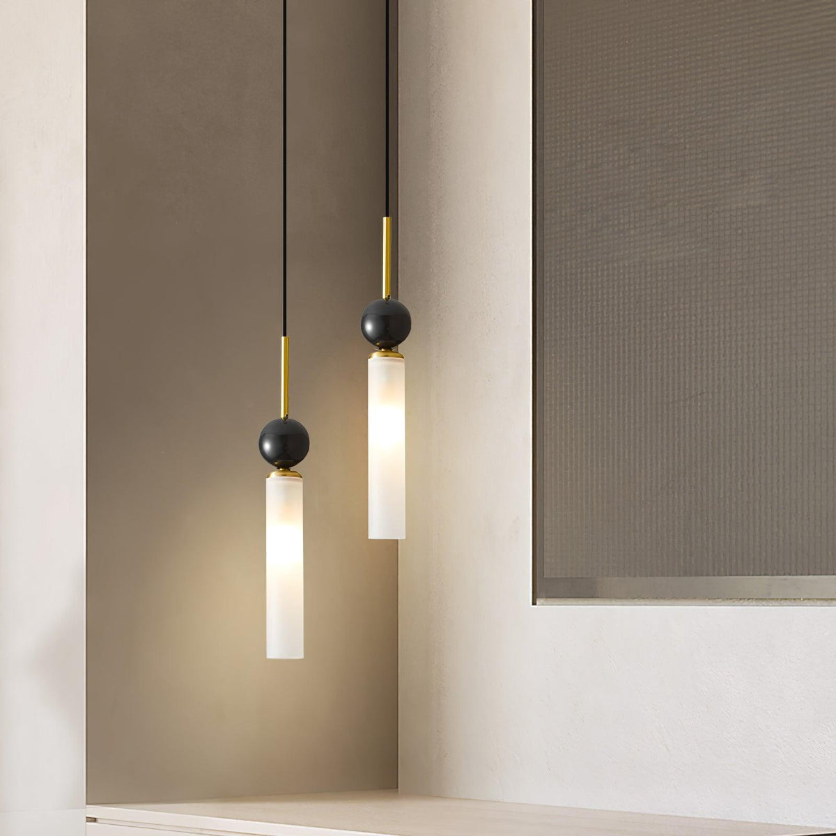 Suspension Houblon en marbre et laiton – vue 21