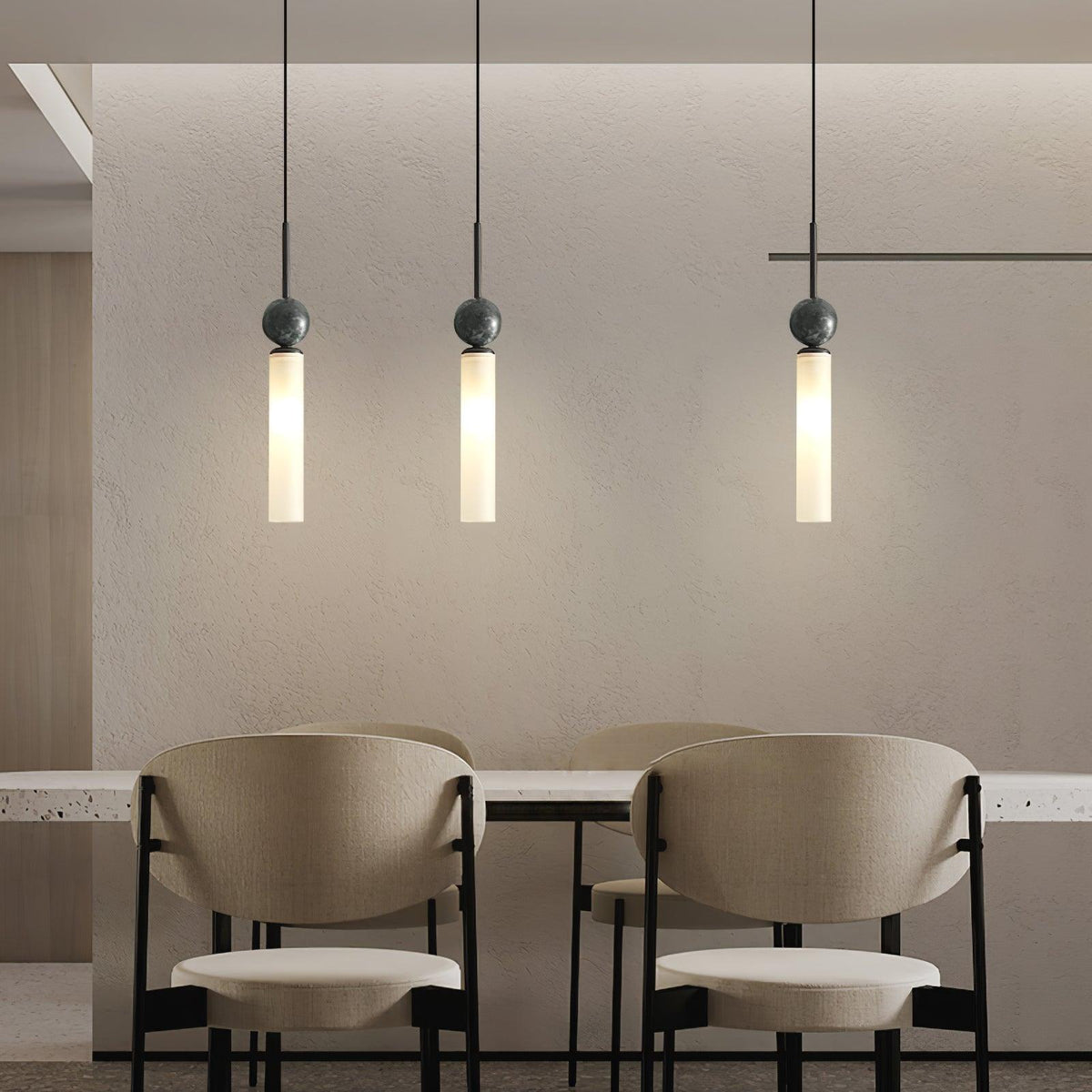 Suspension Houblon en marbre et laiton – vue 24
