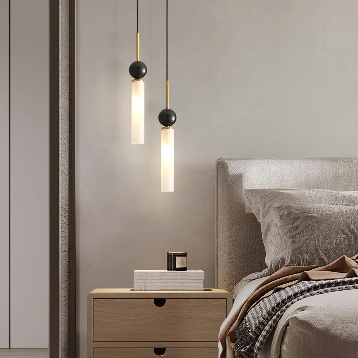 Suspension Houblon en marbre et laiton – vue 14