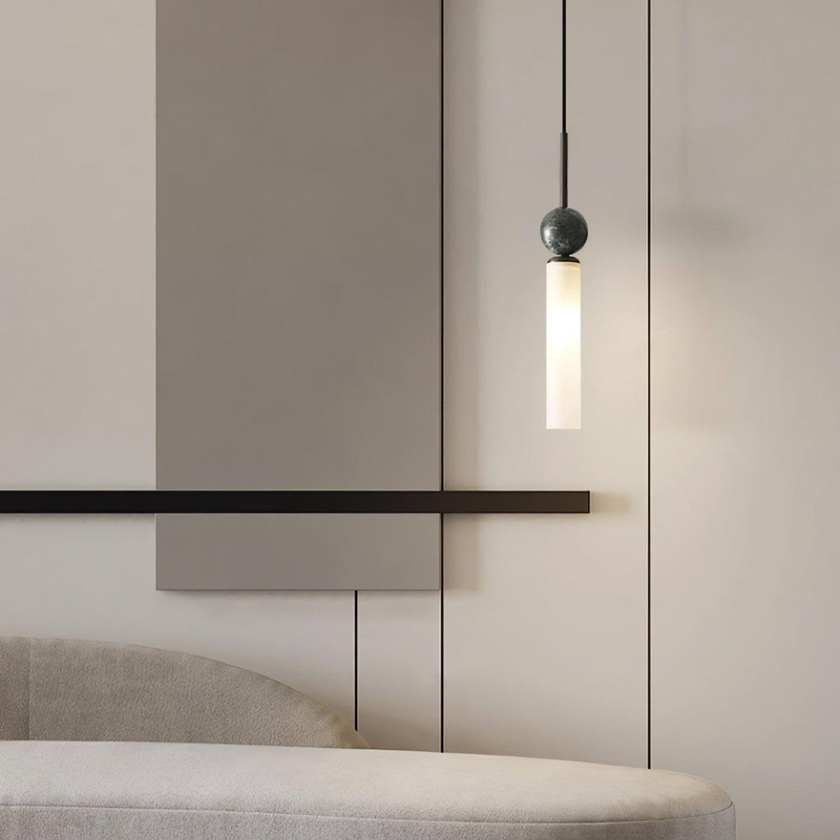 Suspension Houblon en marbre et laiton – vue 16